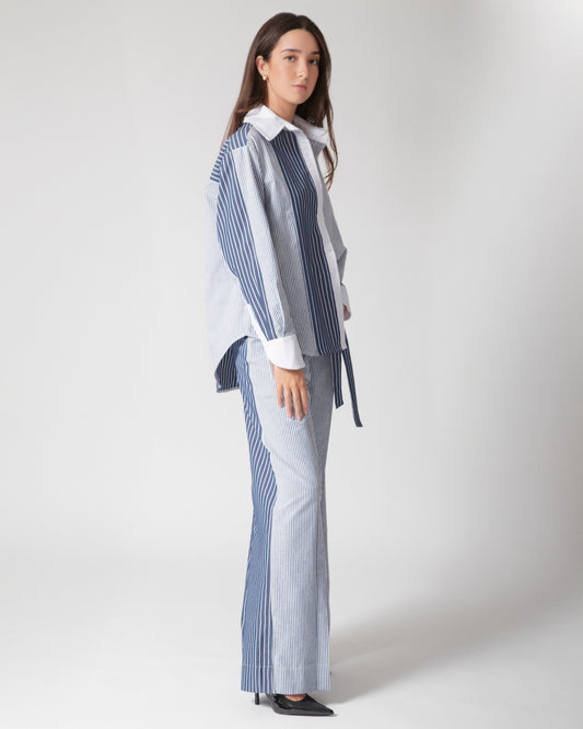 Pantalón Trouser Catalina · Rayas Azul