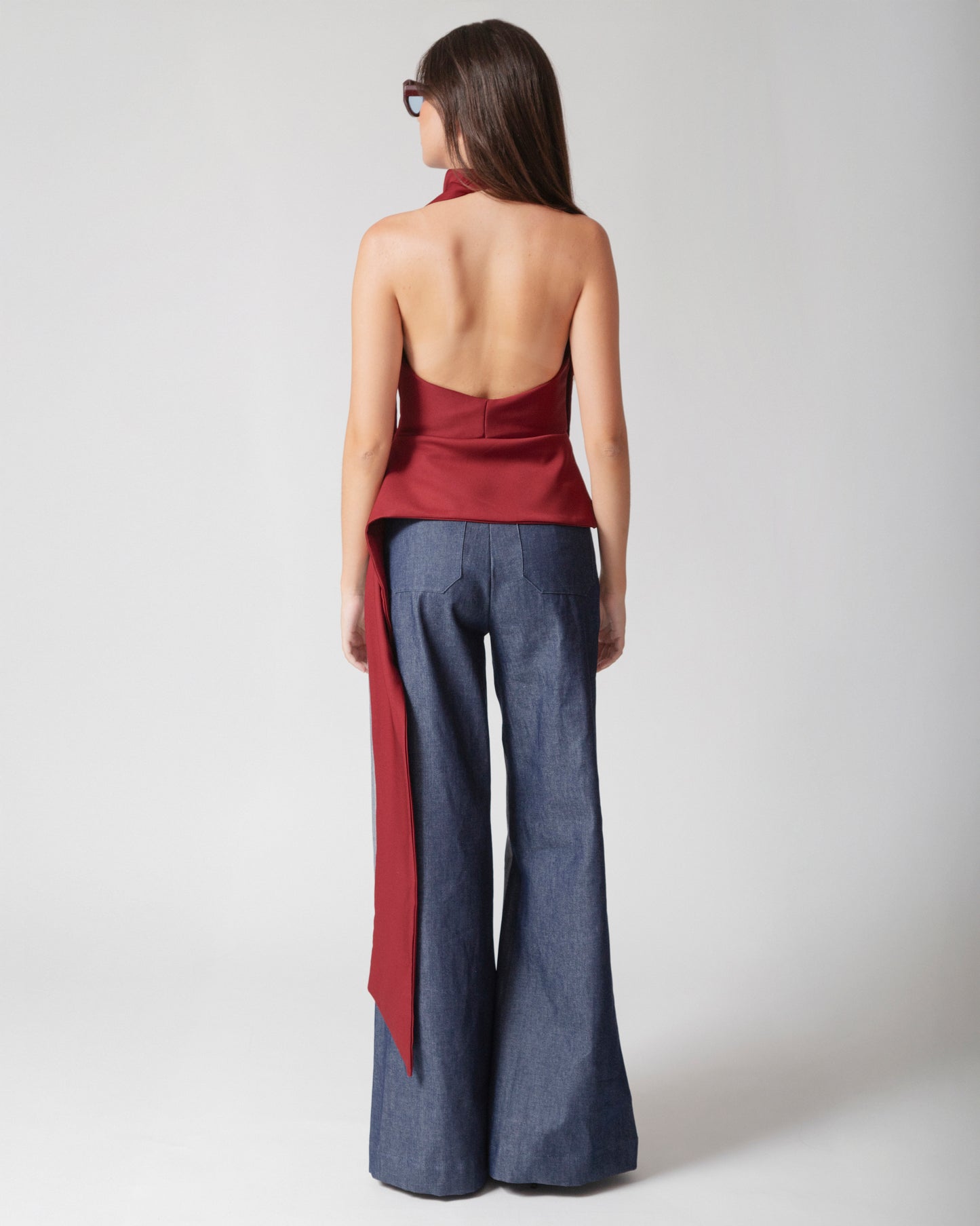 Blusa Halter Antonella · Tinto