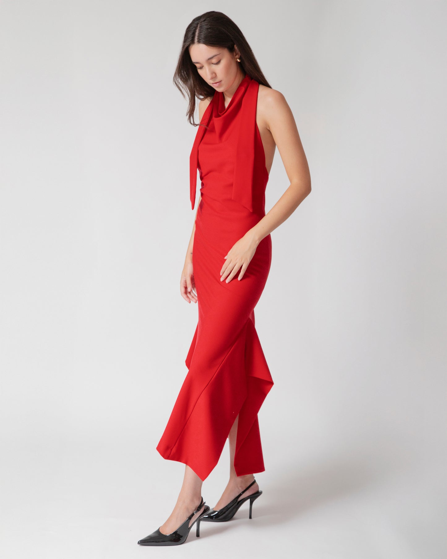 Vestido Halter Alessia · Rojo