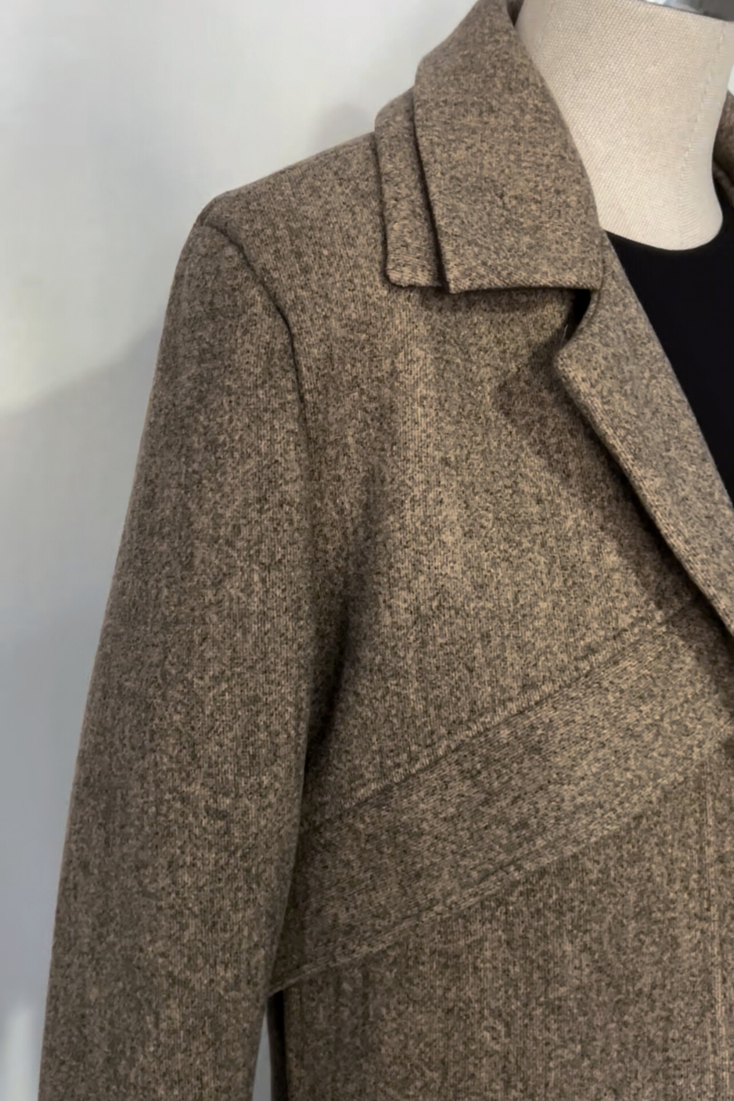 BLAZER BOXY PAÑO CAFE