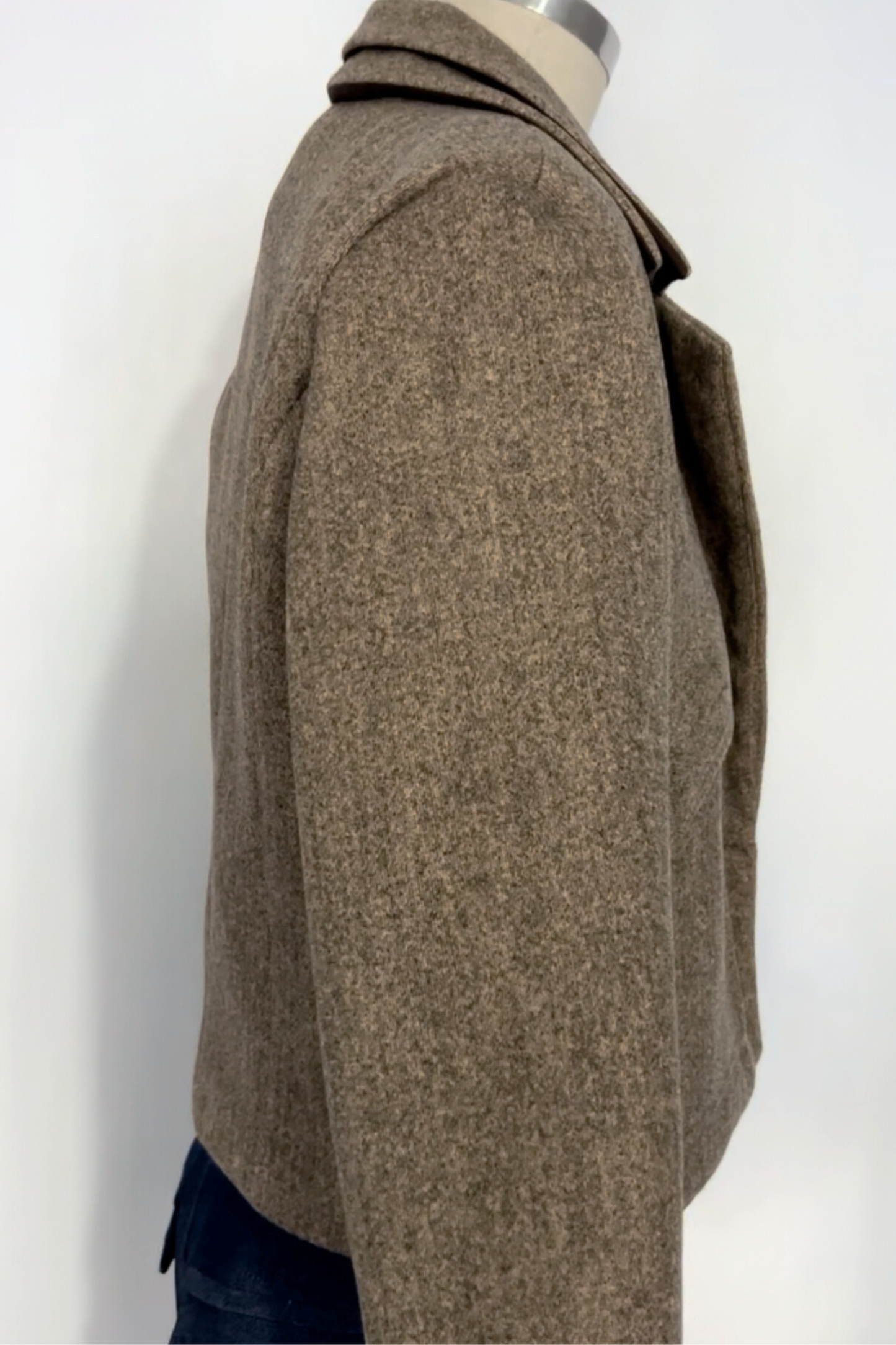 BLAZER BOXY PAÑO CAFE