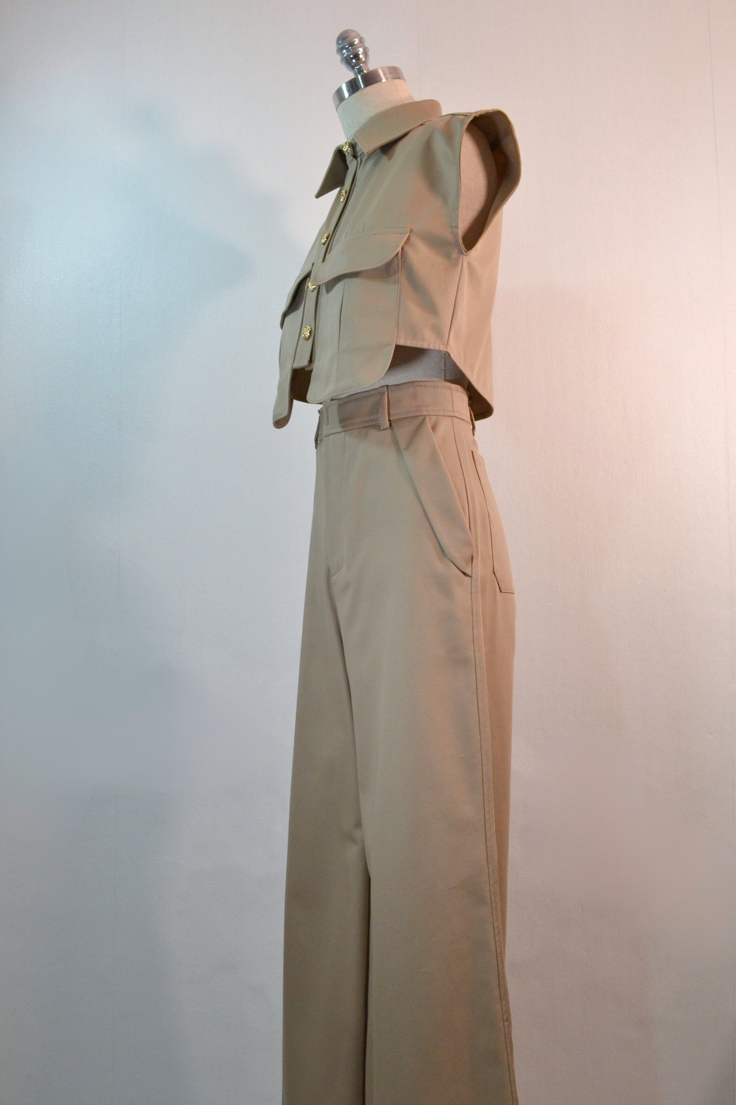 PANTALONES WIDE LEG CAQUI