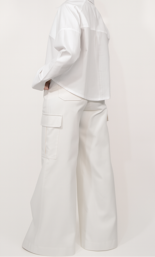 CARGO WIDE LEG BLANCO
