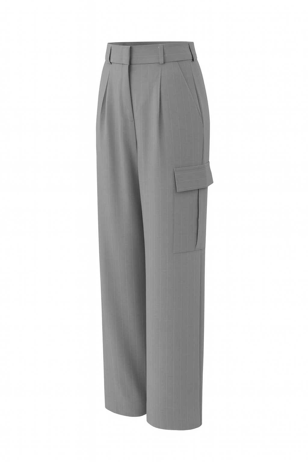 TROUSER CARGO GRIS A RAYAS