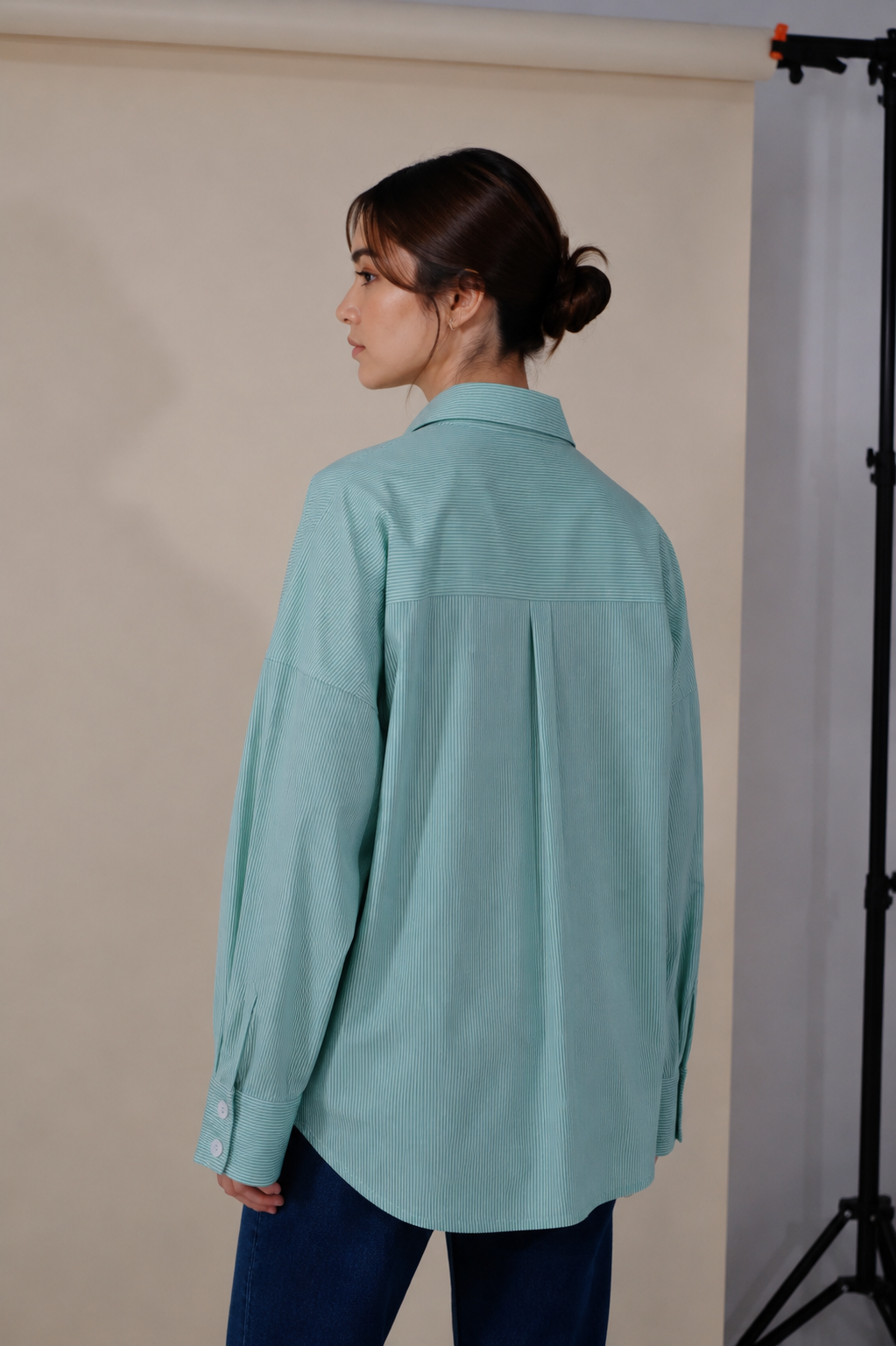 CAMISA A RAYAS VERDE RANGLAN