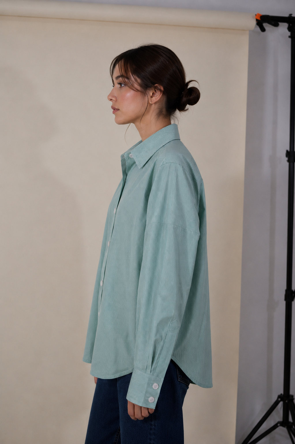 CAMISA A RAYAS VERDE RANGLAN