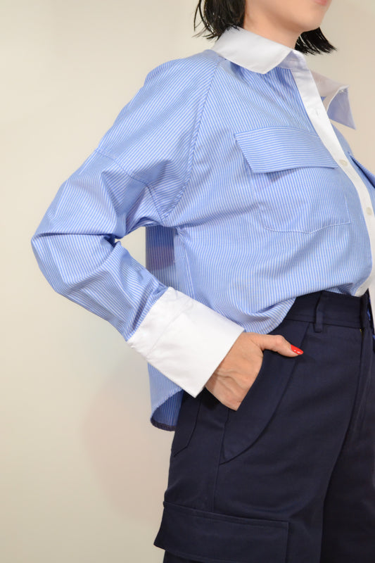 CARGO WIDE LEG AZUL MARINO