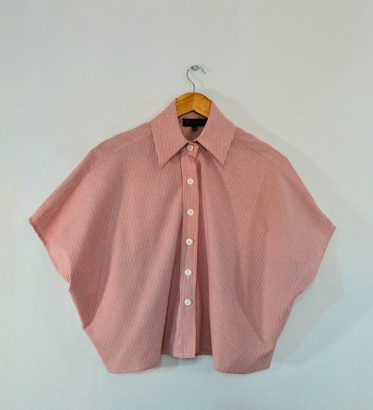 CAMISA FLUIDA RAYAS ROJAS