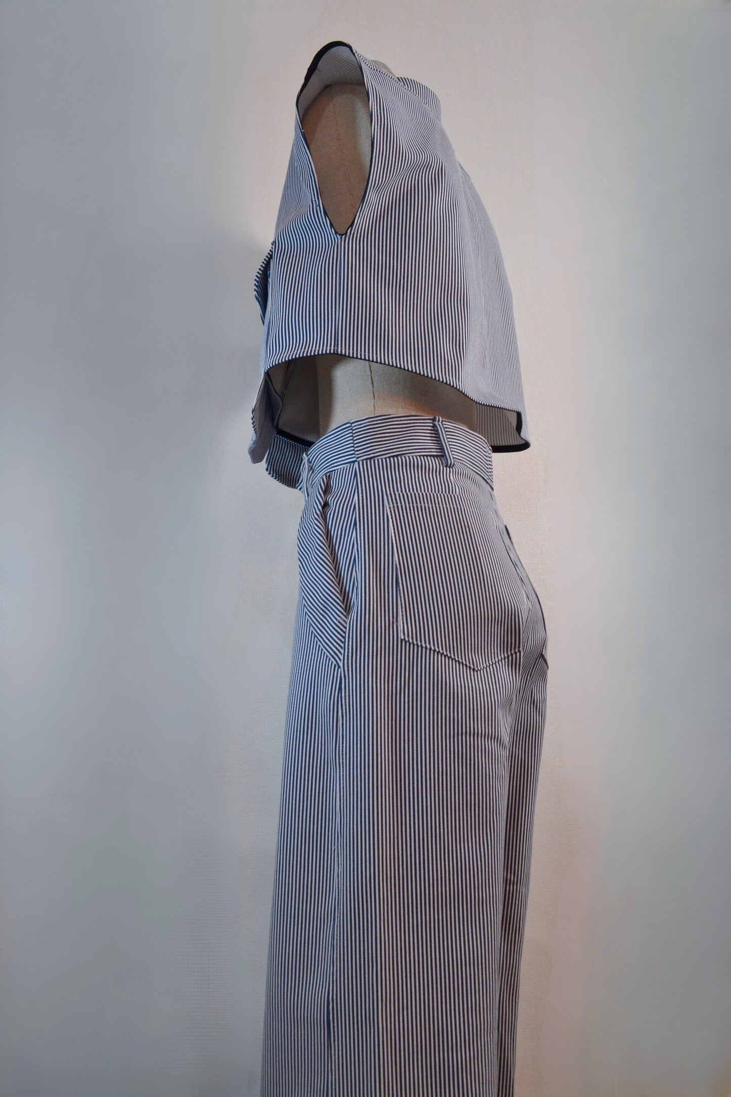 PANTALONES WIDE LEG A RAYAS