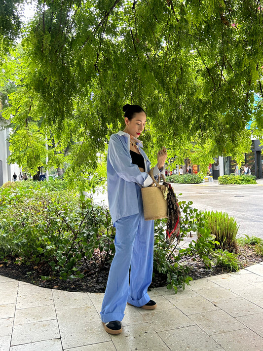 PANTALÓN  LIGERO A RAYAS