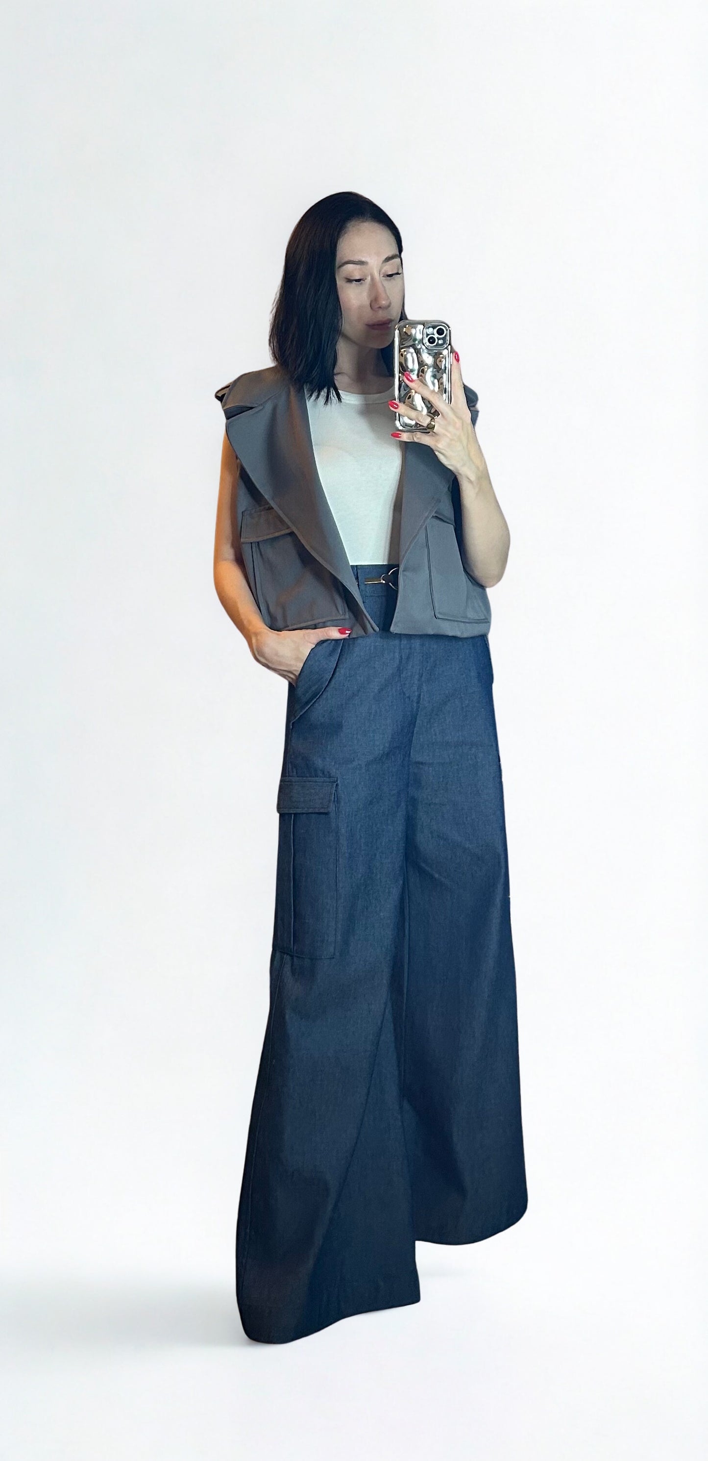 CARGO WIDE LEG DENIM