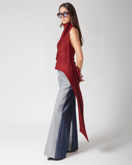 Blusa Halter Antonella · Tinto