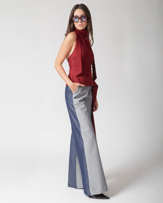 Blusa Halter Antonella · Tinto