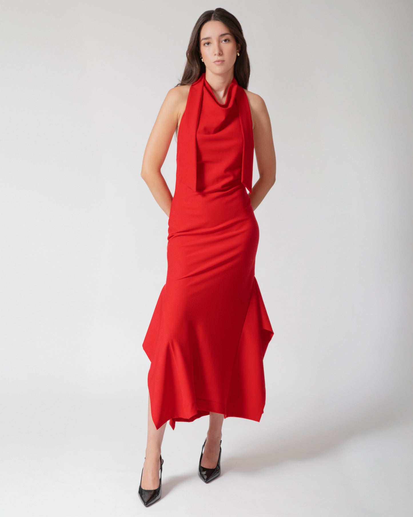 Vestido Halter Alessia · Rojo